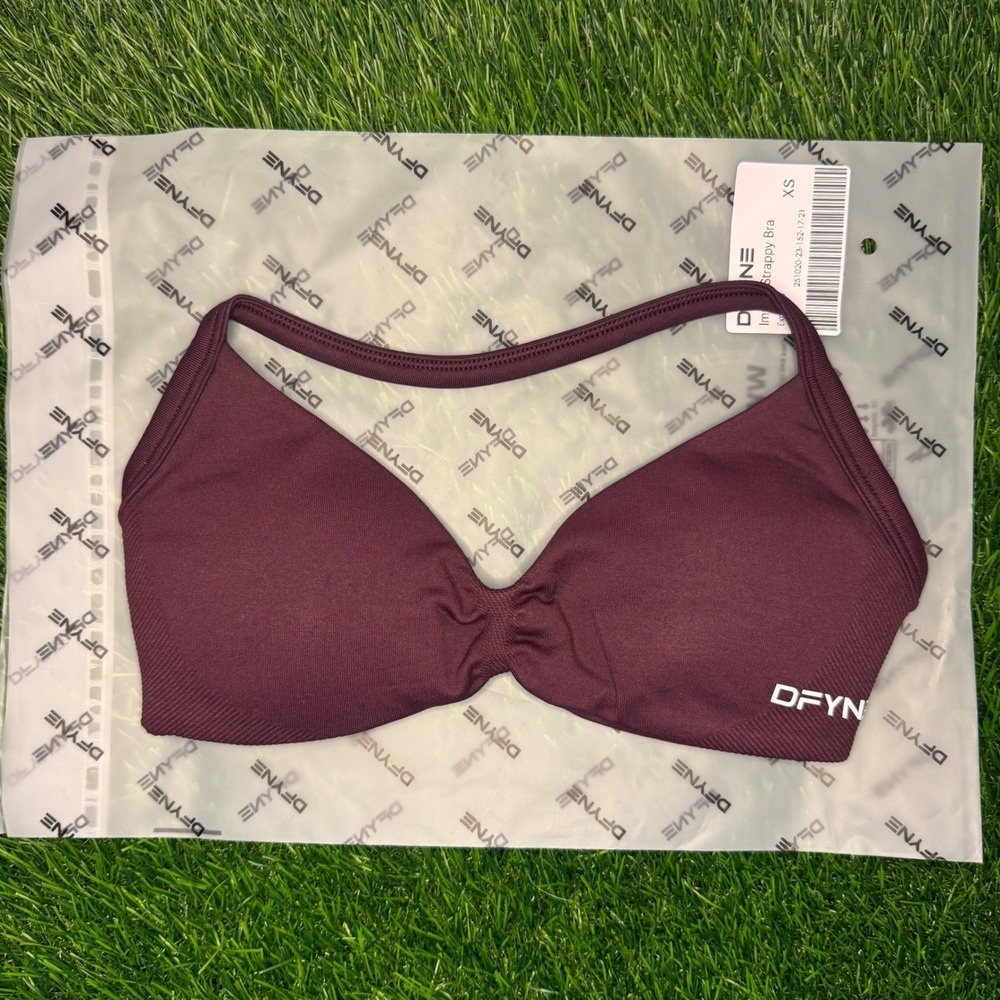 Dfyne impact strappy bra espresso extra small